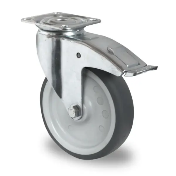 lenkrolle mit totalfeststeller o 100 mm serie p2t2 gleitlager 1.webp