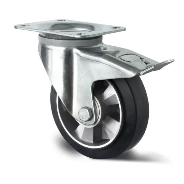 lenkrolle mit totalfeststeller o 125 mm serie baf4 doppelkugellager 1.webp