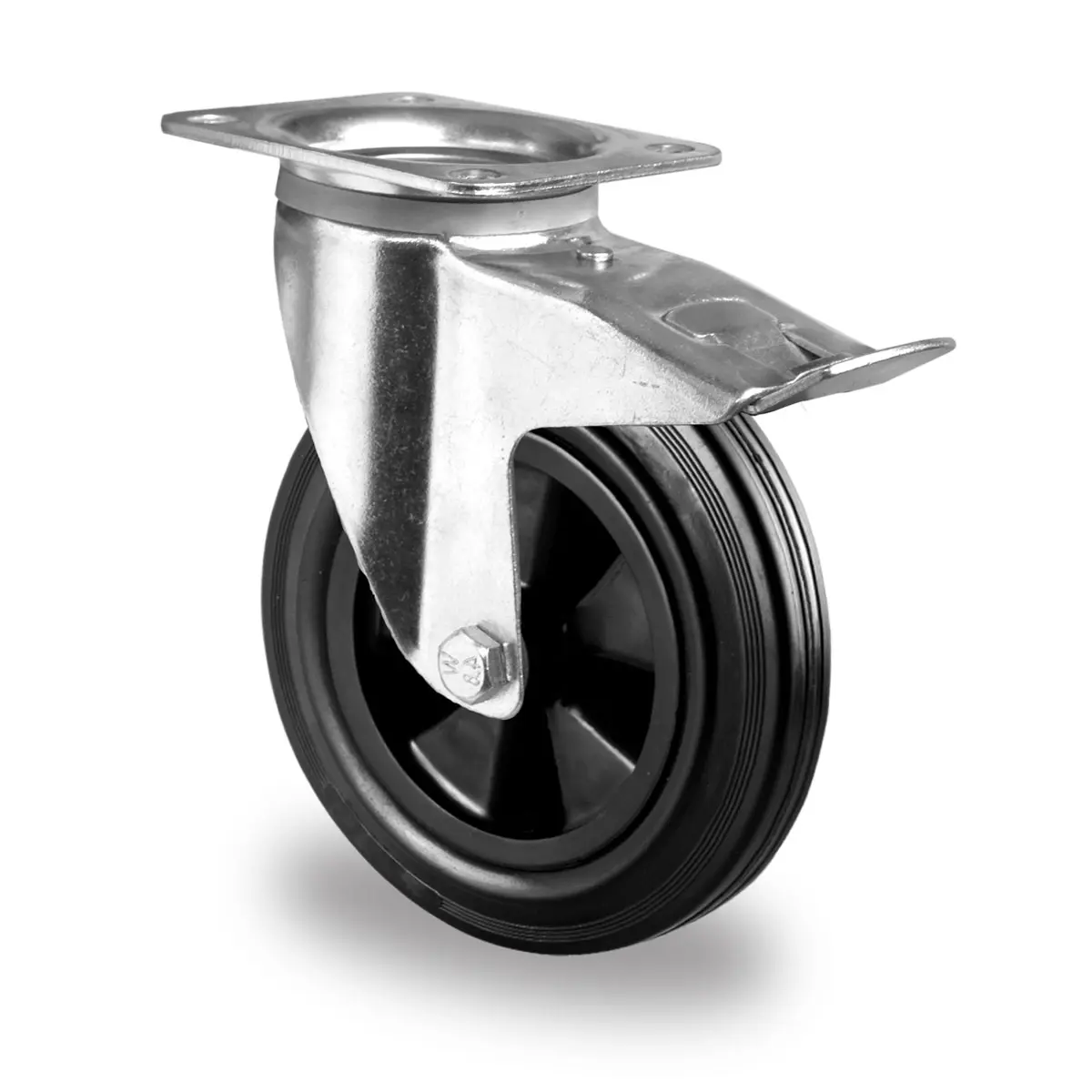 lenkrolle mit totalfeststeller o 160 mm serie p4s4 rollenlager 1.webp